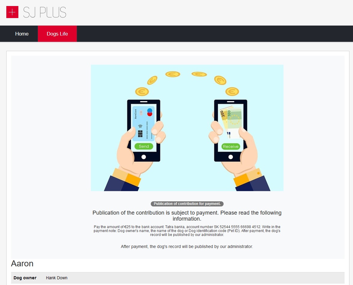 Payment info
